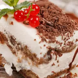 Biscuit Cake with Mascarpone and Chocolate