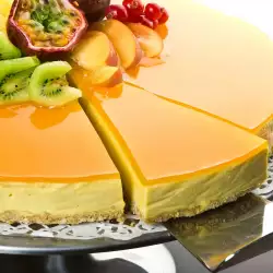 Gelatin cheesecake with Fruits
