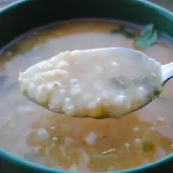 Yogurt Soup with Rice and Mint