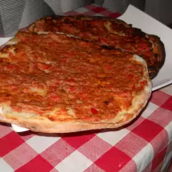 Turkish Pizza with tomatoes