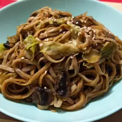 Mushroom Spaghetti with Soy Sauce