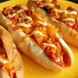 Hot Dog with peppers