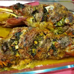 Roast Lamb with Spinach Stuffing