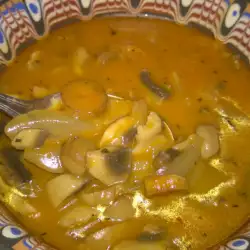 Mushroom Soup with broth