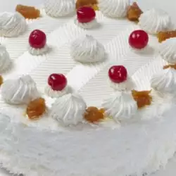 White Cake with Mascarpone Cream