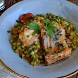 Rabbit Meat with Peas and Tomatoes
