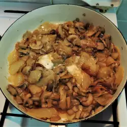 Mushroom dish with Lard