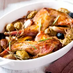 Roasted Rabbit with broth