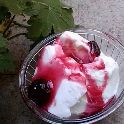 Frozen Yogurt with Cherry Sauce