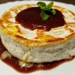 Baked Camembert Cheese with Pomegranate Sauce