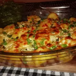 Potato Casserole with Cheeses and Cucumbers