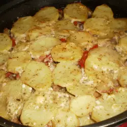 Chicken Casserole with Potatoes and Mushrooms