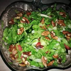 Green Salad with Walnuts and Dressing