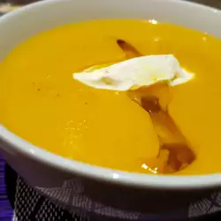 Winter Cream Soup with White Radish, Parsnips and Potatoes