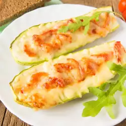 Oven Baked Zucchini with feta cheese