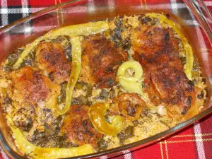 Lamb Clod with Green Onions in the Oven