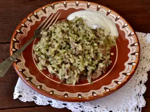 Lamb Head with Spinach and Rice