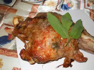 Spiked Leg of Lamb with Salvia and Garlic