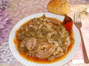 Lamb with Green Beans and Rice