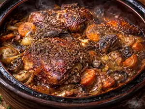 Appetizing Lamb in a Clay Pot