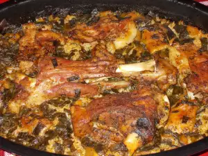 Roast Lamb with Green Onions and Spices