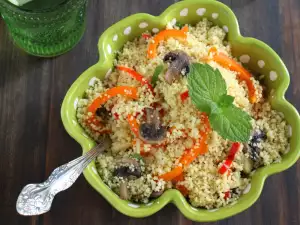 Amaranth with Mushrooms