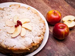 Cake with Red Apples