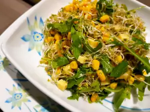 Corn, Broccoli Sprouts and Cheddar Salad