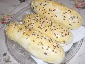 Baguettes with Olives and Sesame Seeds