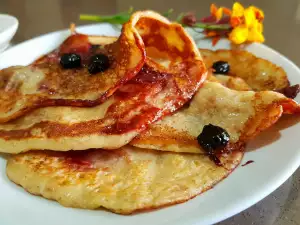 Banana Pancakes with Blueberries