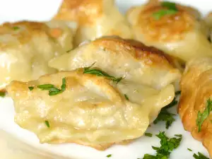 Fried Burek with Minced Meat and Rice