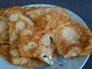 Easy Feta Cheese Pancakes in a Pan