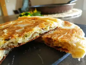 Skillet Pie with Potatoes and Porcini Mushrooms