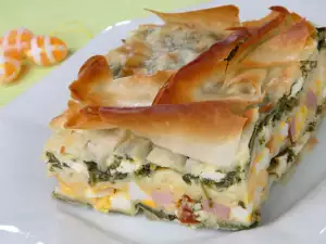 Spinach Pie with Ham