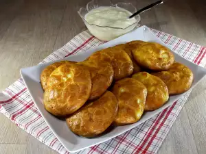 Quick Feta Cheese Buns without Kneading