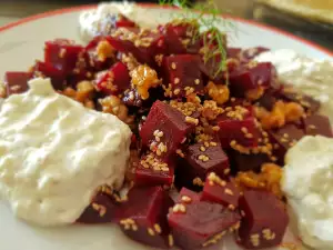 Beetroot, Walnut and Sesame Seeds Salad