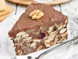 Cake with Biscuits and Chocolate