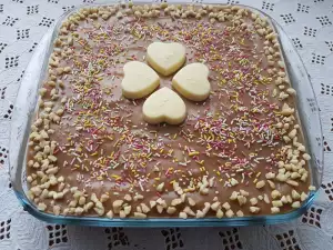 Biscuit Cake with Chocolate Spread