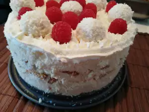 Biscuit Cake with Raffaello Cream