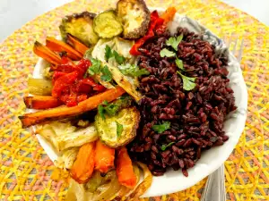 Black Rice with Roasted Vegetables