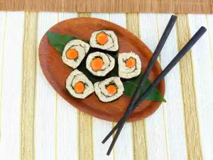 Bean Kimbap with Tahini and Dock