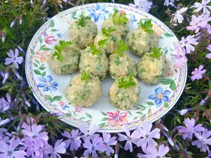 Bean Balls Appetizer with Butter and Parsley