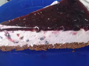 Elaborate Cheesecake with Blueberry Jam