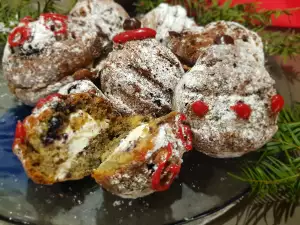 Blueberry Muffins - Christmas Tree Ornaments with a Filling