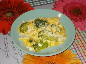 Delicious Broccoli with Eggs and Feta Cheese