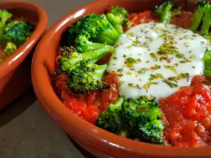 Broccoli with Tomato Sauce and Mozzarella