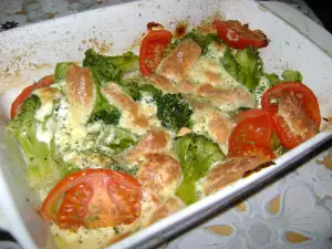 Oven-Baked Broccoli with Cream