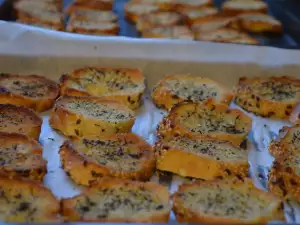 Bruschetta with Olive Oil, Garlic and Savory