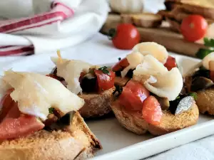 Bruschetta with Tomatoes and Fish