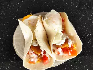 Burrito with Egg and Chicken Bites